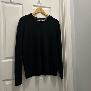 Banana Republic Men's Black V-Neck Sweater -  100% Merino Wool.